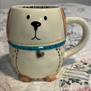 NATURAL LIFE Cream and Tan Dog Mug